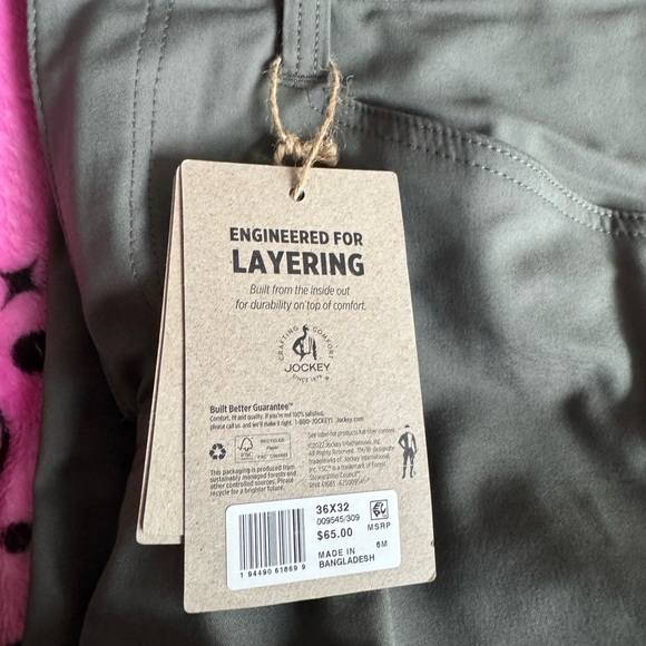 Jockey Outdoors Tan and Gray Men’s Utility Pants 36x32 - Picture 3 of 6